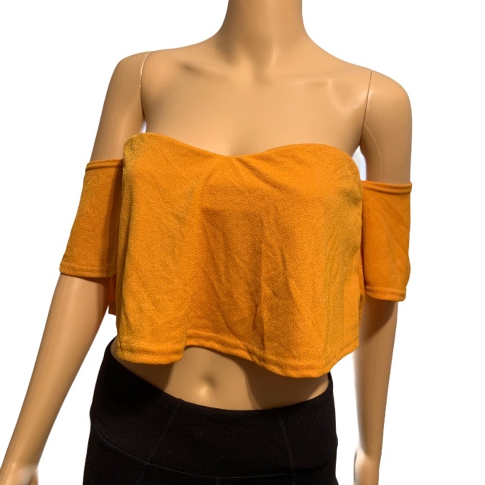 Boohoo Petite Rosie Off the Shoulder Bandeau Top